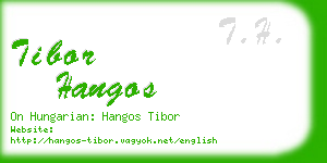 tibor hangos business card